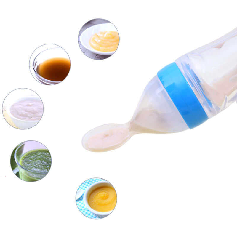 Toddler Silicone Squeeze Feeding Spoon