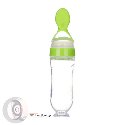 Toddler Silicone Squeeze Feeding Spoon