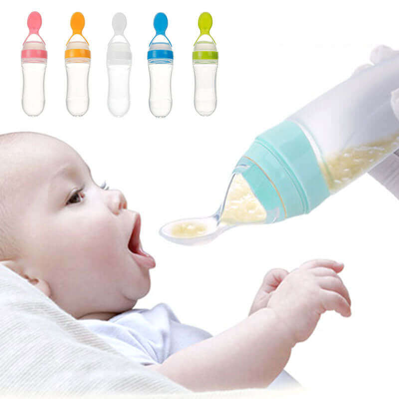 Toddler Silicone Squeeze Feeding Spoon