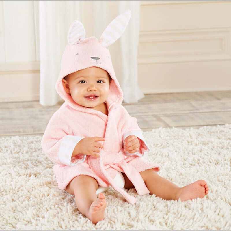 Cute Animal Hooded Baby Bathrobes