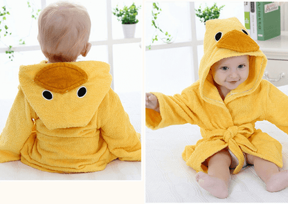 Cute Animal Hooded Baby Bathrobes