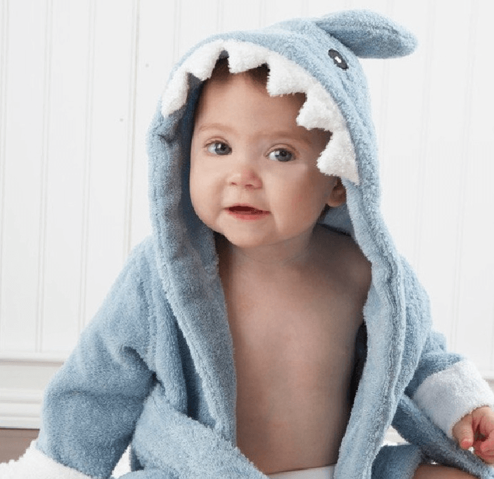 Cute Animal Hooded Baby Bathrobes