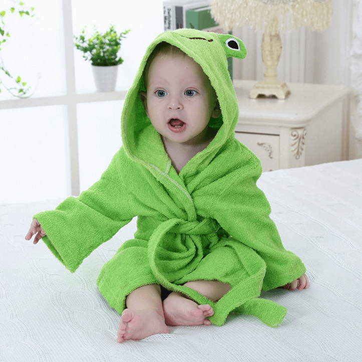 Cute Animal Hooded Baby Bathrobes