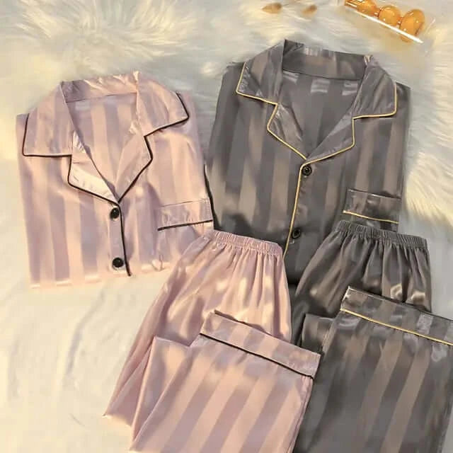 Couple Luxury Silk Pajamas Sets