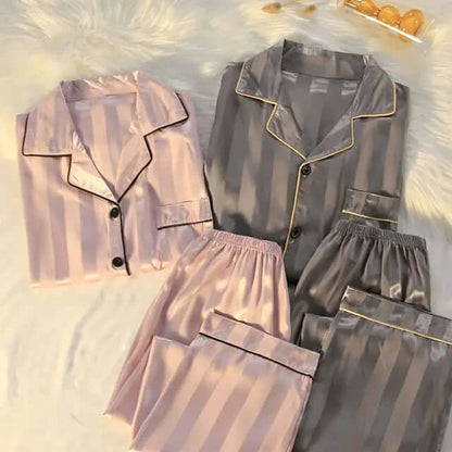 Couple Luxury Silk Pajamas Sets