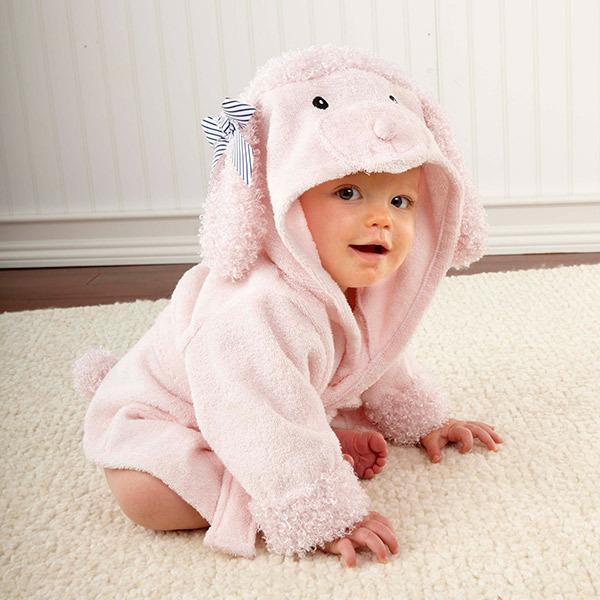 Cute Animal Hooded Baby Bathrobes