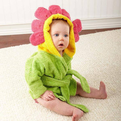 Cute Animal Hooded Baby Bathrobes