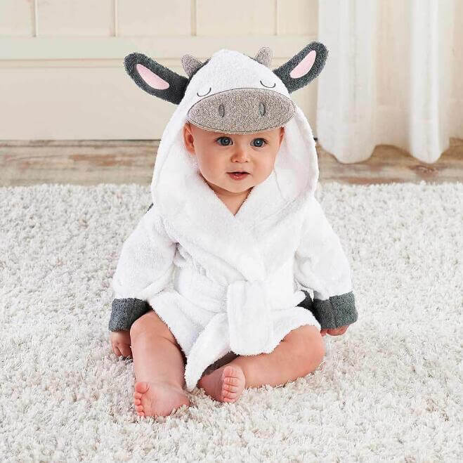 Cute Animal Hooded Baby Bathrobes