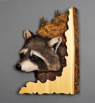 Wooden Animal Carving Wall Hanging