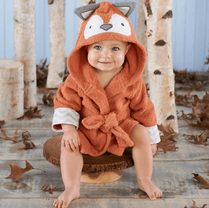 Cute Animal Hooded Baby Bathrobes