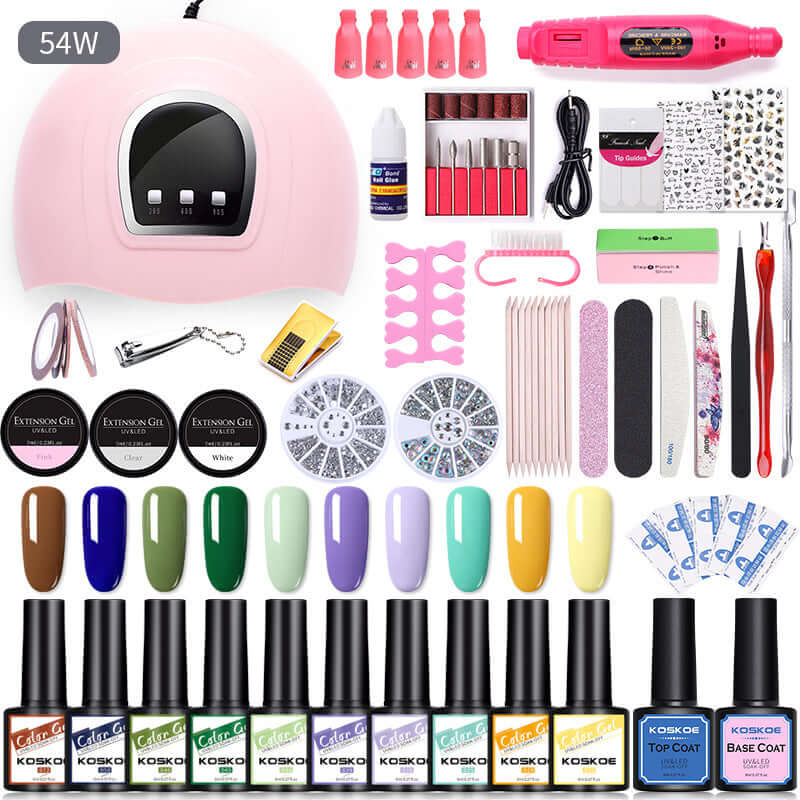 Nail Polish Gel Kit With Light Machine