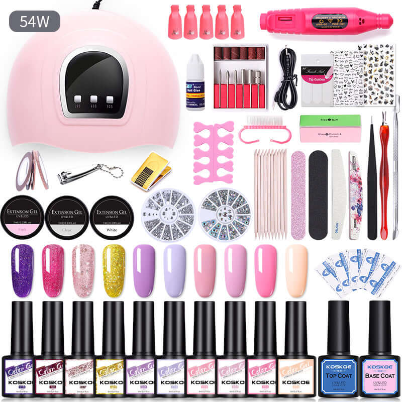 Nail Polish Gel Kit With Light Machine