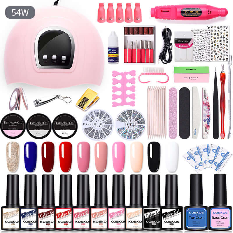 Nail Polish Gel Kit With Light Machine