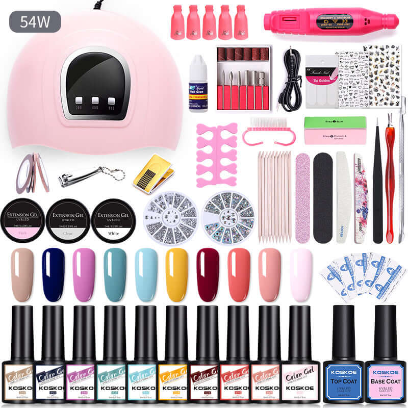 Nail Polish Gel Kit With Light Machine