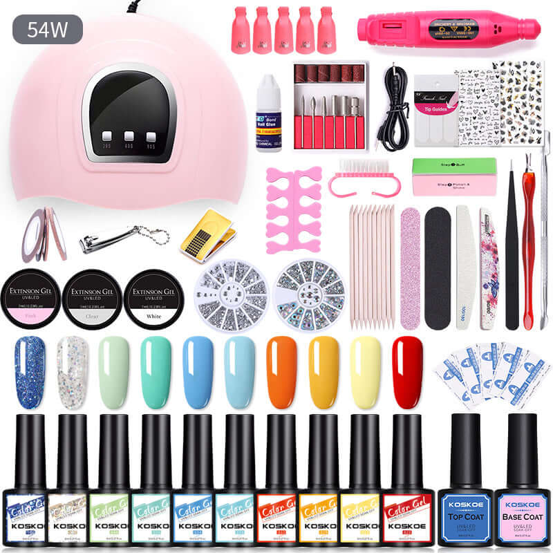 Nail Polish Gel Kit With Light Machine