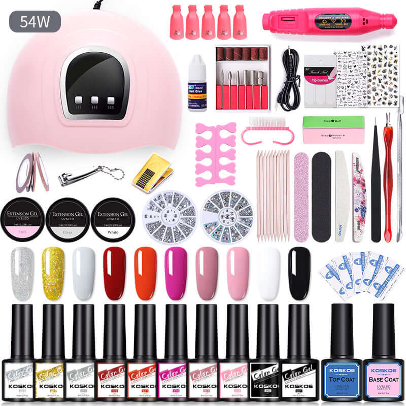 Nail Polish Gel Kit With Light Machine