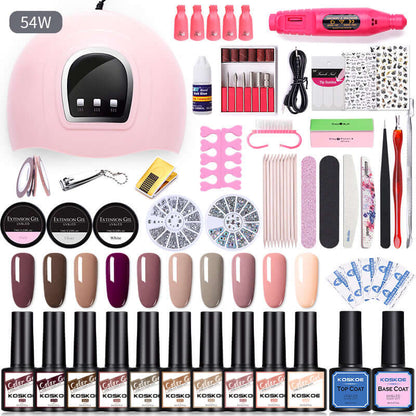 Nail Polish Gel Kit With Light Machine