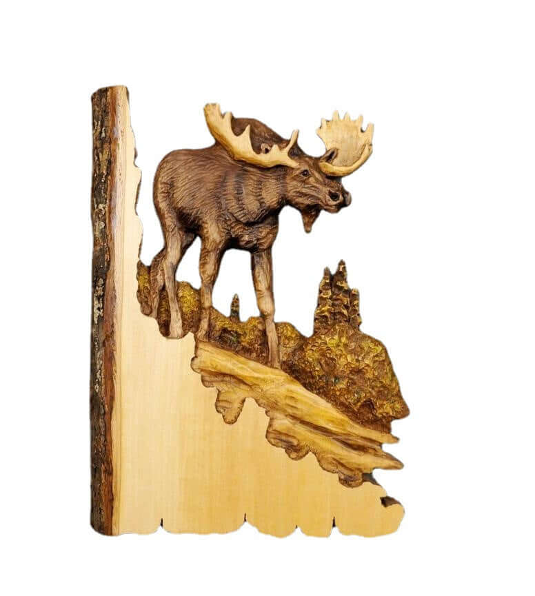 Wooden Animal Carving Wall Hanging