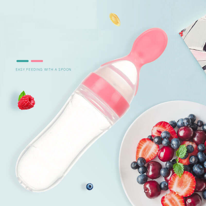 Toddler Silicone Squeeze Feeding Spoon