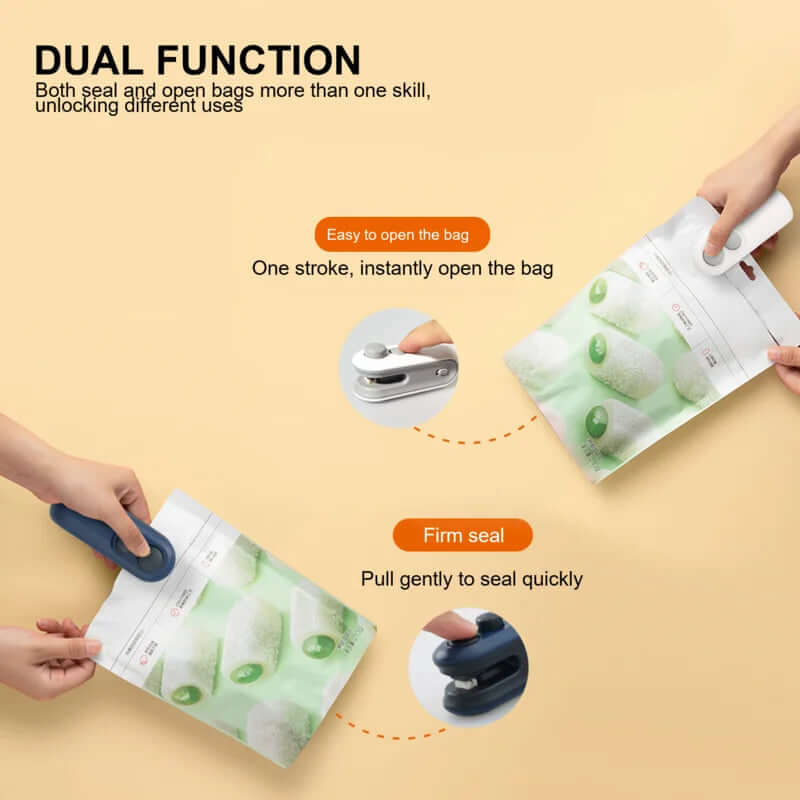 Portable Vacuum Sealer for Bags with Heat Seal Technology and USB Rechargeability