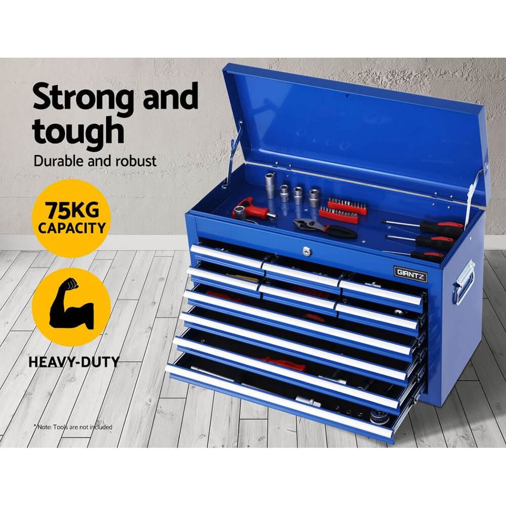 10-Drawer Tool Box Chest Cabinet Garage Storage Toolbox Blue-3