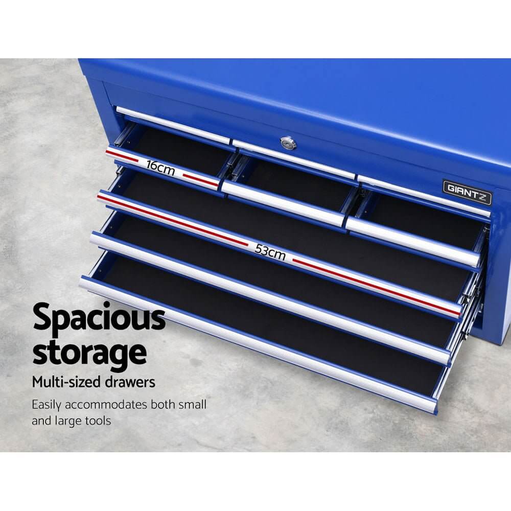 10-Drawer Tool Box Chest Cabinet Garage Storage Toolbox Blue-4